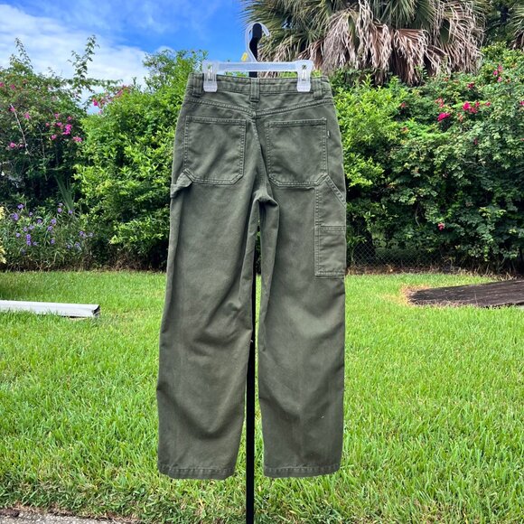 Aritzia Tna Greenwich Denim Cargo Pants in Gd Fatigue Green Size 00 - Picture 3 of 9